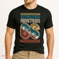 60th Birthday 1966 Established Nineteen 66 Cooling Performance Crew T-Shirt thumb 2