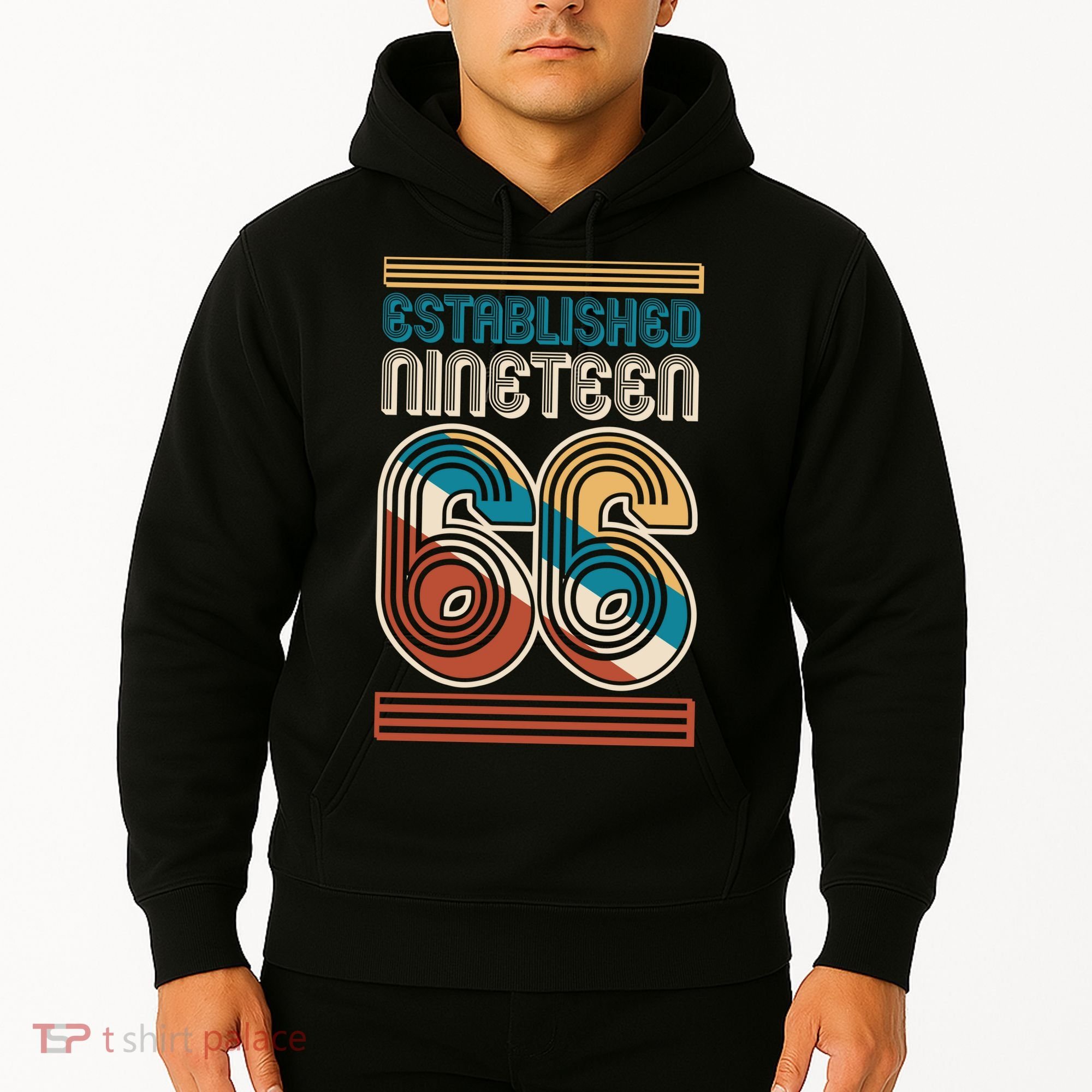 60th Birthday 1966 Established Nineteen 66 Hoodie