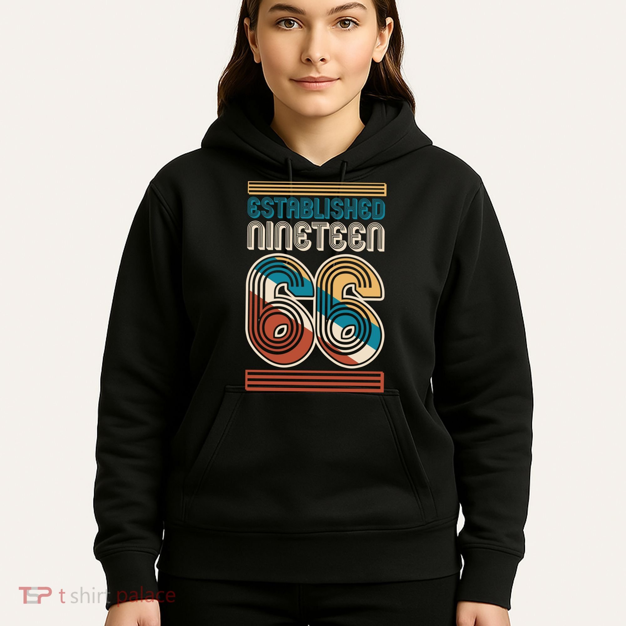 60th Birthday 1966 Established Nineteen 66 Hoodie