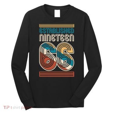 60th Birthday 1966 Established Nineteen 66 Long Sleeve Shirt