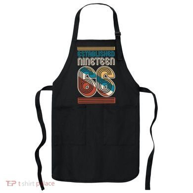 60th Birthday 1966 Established Nineteen 66 Apron