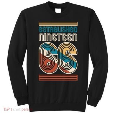 60th Birthday 1966 Established Nineteen 66 Sweatshirt
