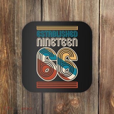60th Birthday 1966 Established Nineteen 66 Coaster