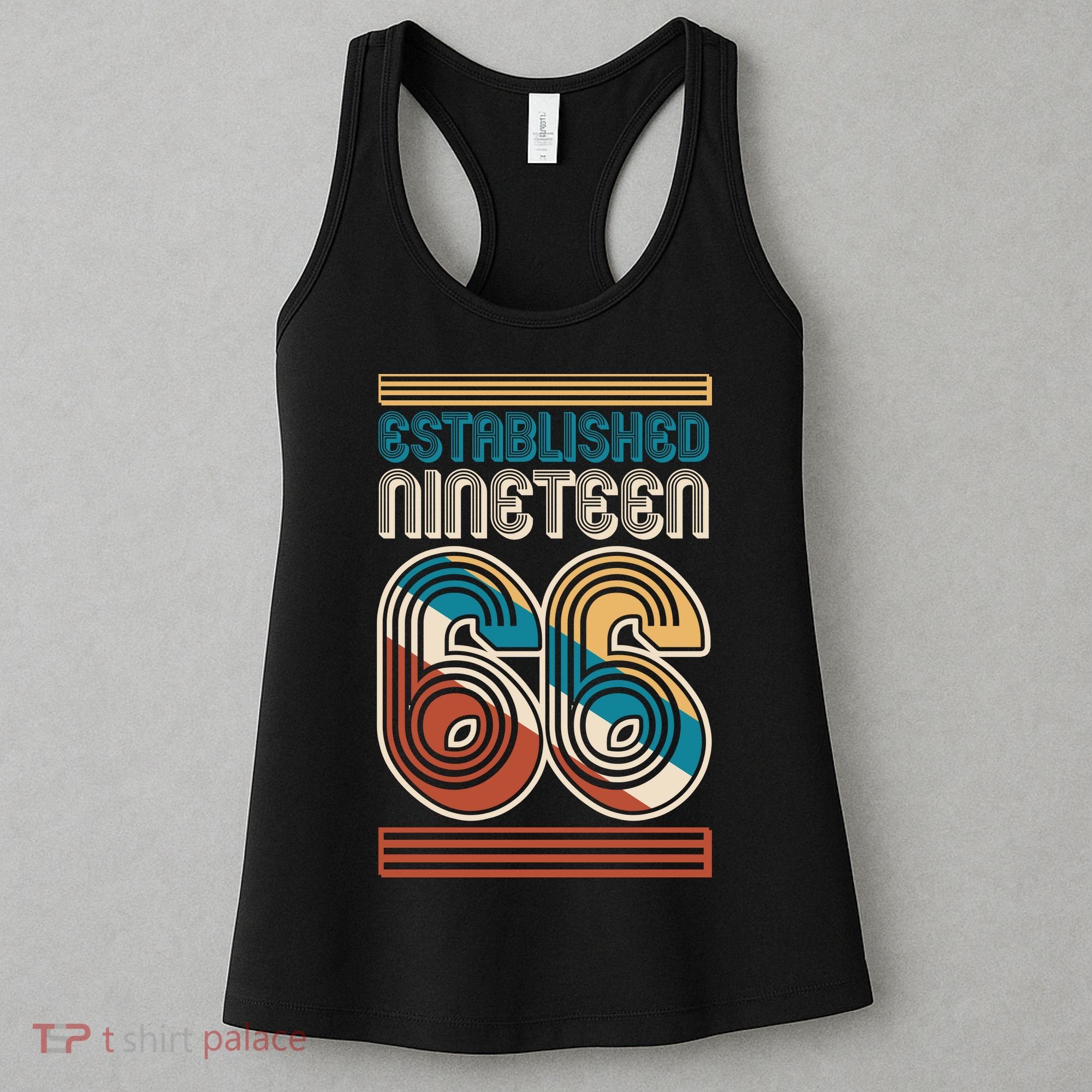 60th Birthday 1966 Established Nineteen 66 Women's Tank Top