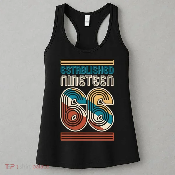 60th Birthday 1966 Established Nineteen 66 Women's Tank Top