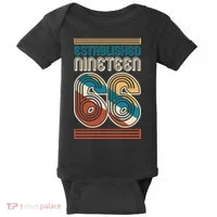 60th Birthday 1966 Established Nineteen 66 Baby Bodysuit thumb 0