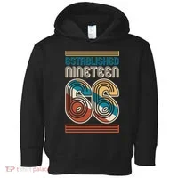 60th Birthday 1966 Established Nineteen 66 Toddler Hoodie thumb 0