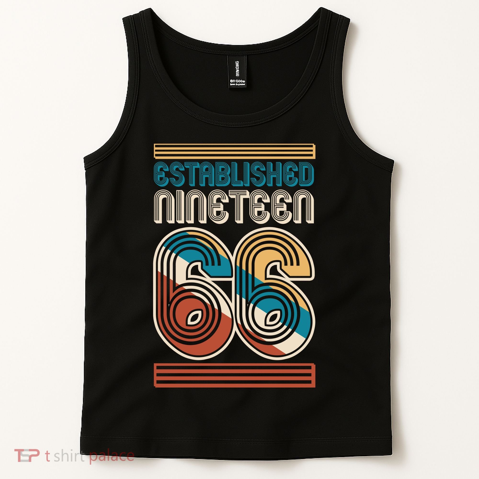60th Birthday 1966 Established Nineteen 66 Tank Top