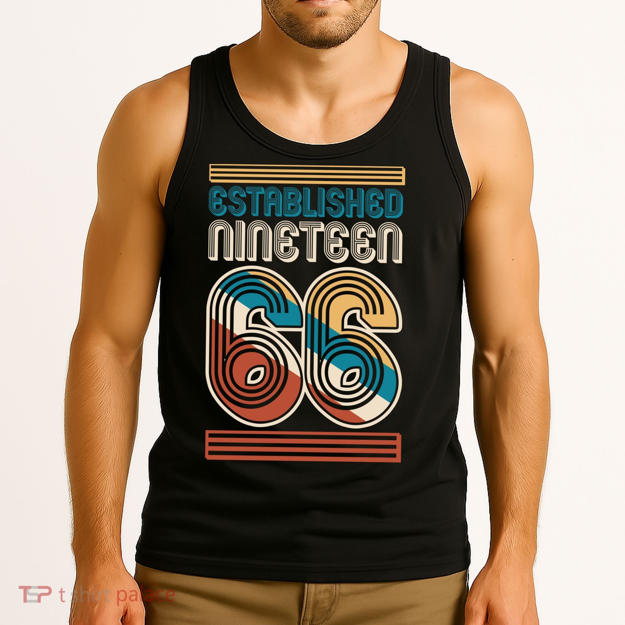 60th Birthday 1966 Established Nineteen 66 Tank Top