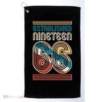 60th Birthday 1966 Established Nineteen 66 Golf Towel thumb 0