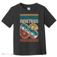 60th Birthday 1966 Established Nineteen 66 Toddler T-Shirt thumb 0