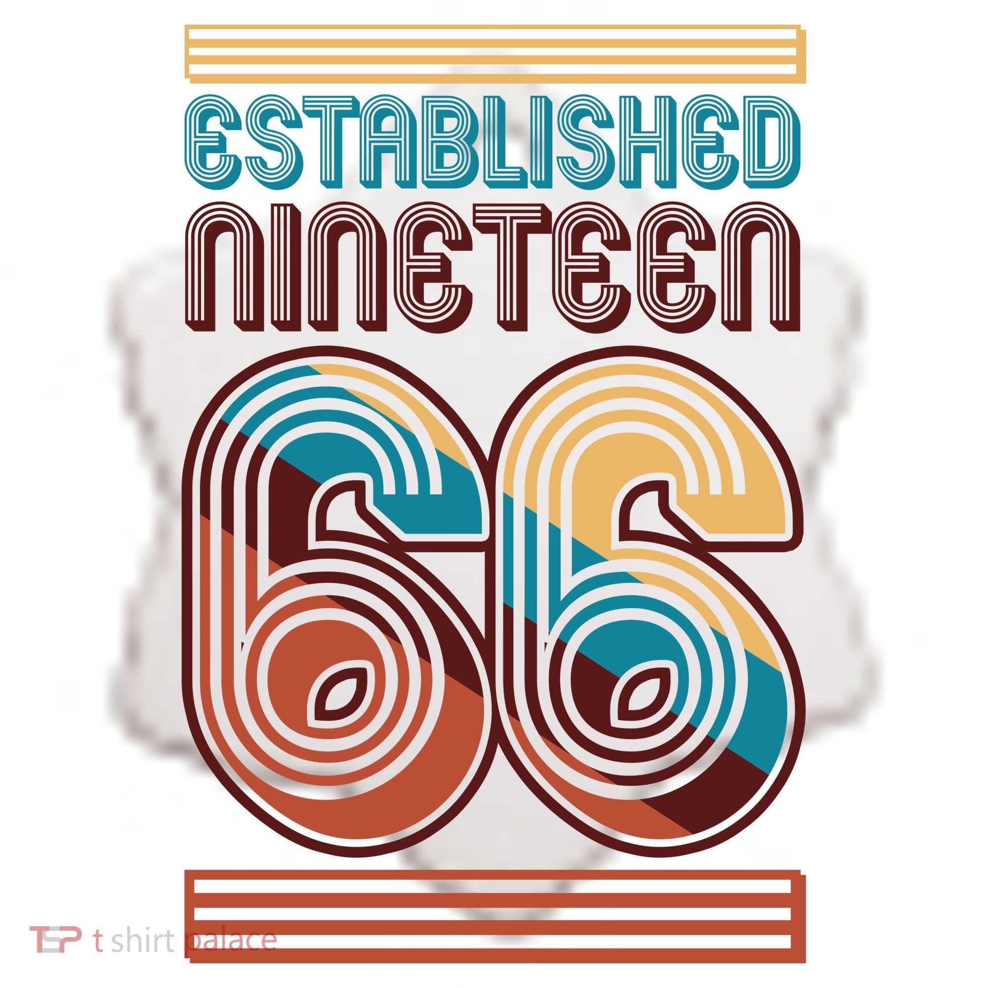 60th Birthday 1966 Established Nineteen 66 Ceramic Ornament