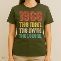 60th Birthday 1966 The Man Myth The Legend T-Shirt thumb 4