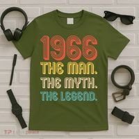 60th Birthday 1966 The Man Myth The Legend T-Shirt thumb 5