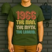 60th Birthday 1966 The Man Myth The Legend T-Shirt thumb 6