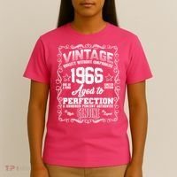 60th Birthday 1966 Vintage Quality Without Compromise Aged To Perfection Genuine T-Shirt thumb 4