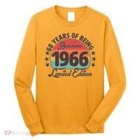 60th Birthday 60 Years Of Being Awesome 1966 Limited Edition Long Sleeve Shirt thumb 0
