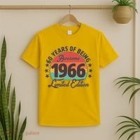 60th Birthday 60 Years Of Being Awesome 1966 Limited Edition T-Shirt thumb 2