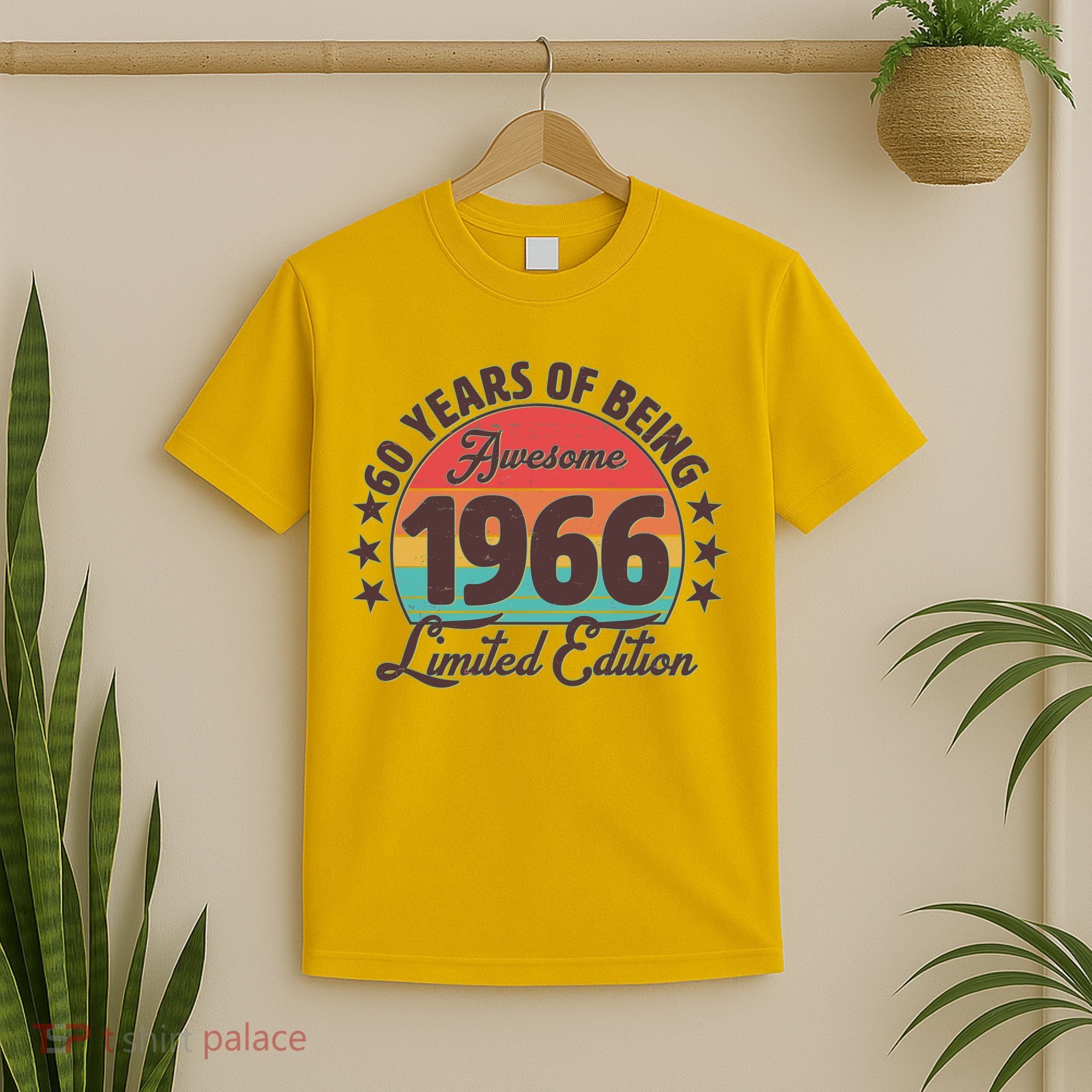 60th Birthday 60 Years Of Being Awesome 1966 Limited Edition T-Shirt
