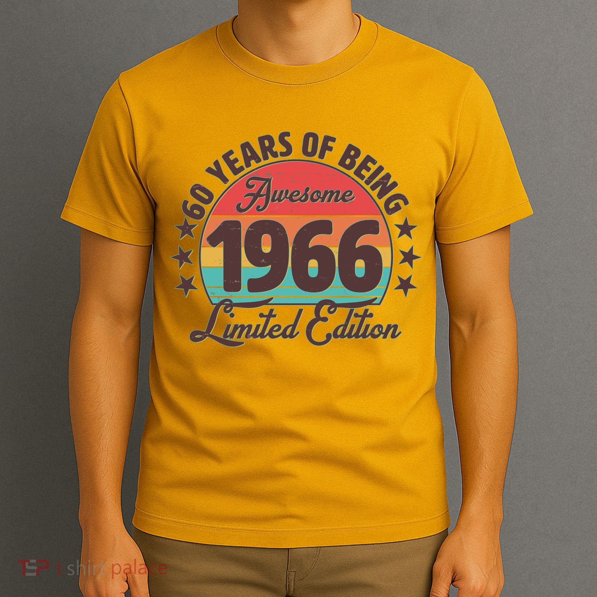 60th Birthday 60 Years Of Being Awesome 1966 Limited Edition T-Shirt