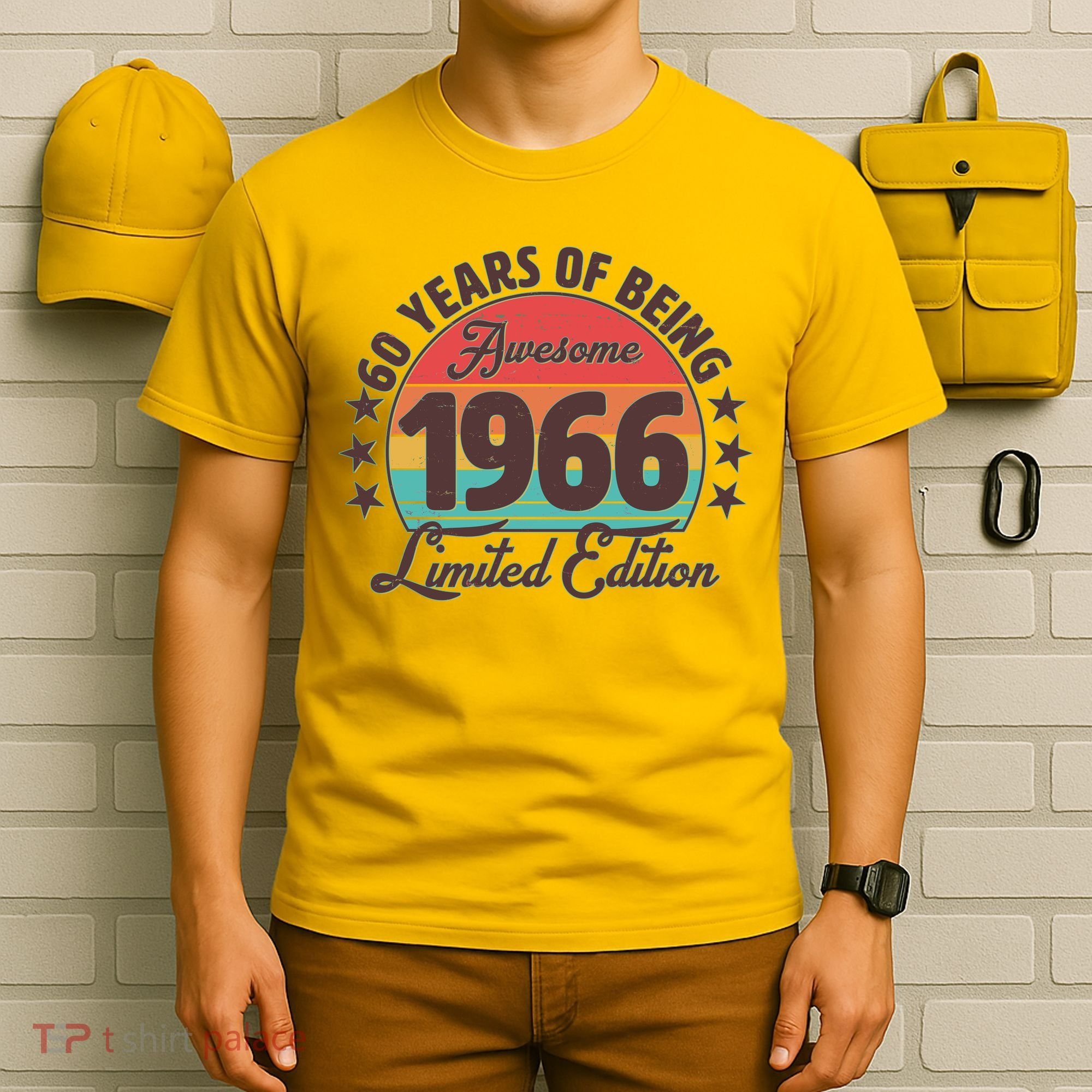 60th Birthday 60 Years Of Being Awesome 1966 Limited Edition T-Shirt