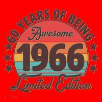 60th Birthday 60 Years Of Being Awesome 1966 Limited Edition Santa Hat thumb 1