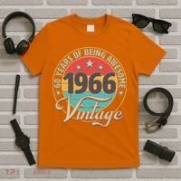 60th Birthday 60 Years Of Being Awesome 1966 Vintage  T-Shirt thumb 5