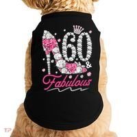 60th Birthday 60 & Fabulous Pink 60 Years Old Diamond Shoes Doggie Tank thumb 0