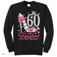 60th Birthday 60 & Fabulous Pink 60 Years Old Diamond Shoes Sweatshirt thumb 0