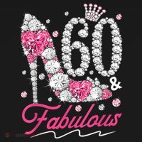 60th Birthday 60 & Fabulous Pink 60 Years Old Diamond Shoes Sweatshirt thumb 3