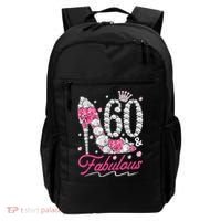 60th Birthday 60 & Fabulous Pink 60 Years Old Diamond Shoes Backpack thumb 0
