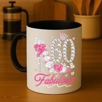 60th Birthday 60 & Fabulous Pink 60 Years Old Diamond Shoes Coffee Mug thumb 4