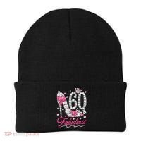 60th Birthday 60 & Fabulous Pink 60 Years Old Diamond Shoes Beanie thumb 0