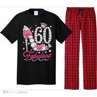 60th Birthday 60 & Fabulous Pink 60 Years Old Diamond Shoes Pajama Set thumb 0