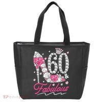 60th Birthday 60 & Fabulous Pink 60 Years Old Diamond Shoes Tote Bag thumb 0