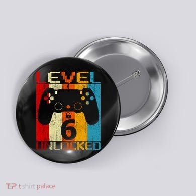 6th Birthday Button