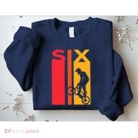6th Birthday 6 Years Old Bmx Bike Lover Bday Funny Sweatshirt thumb 2