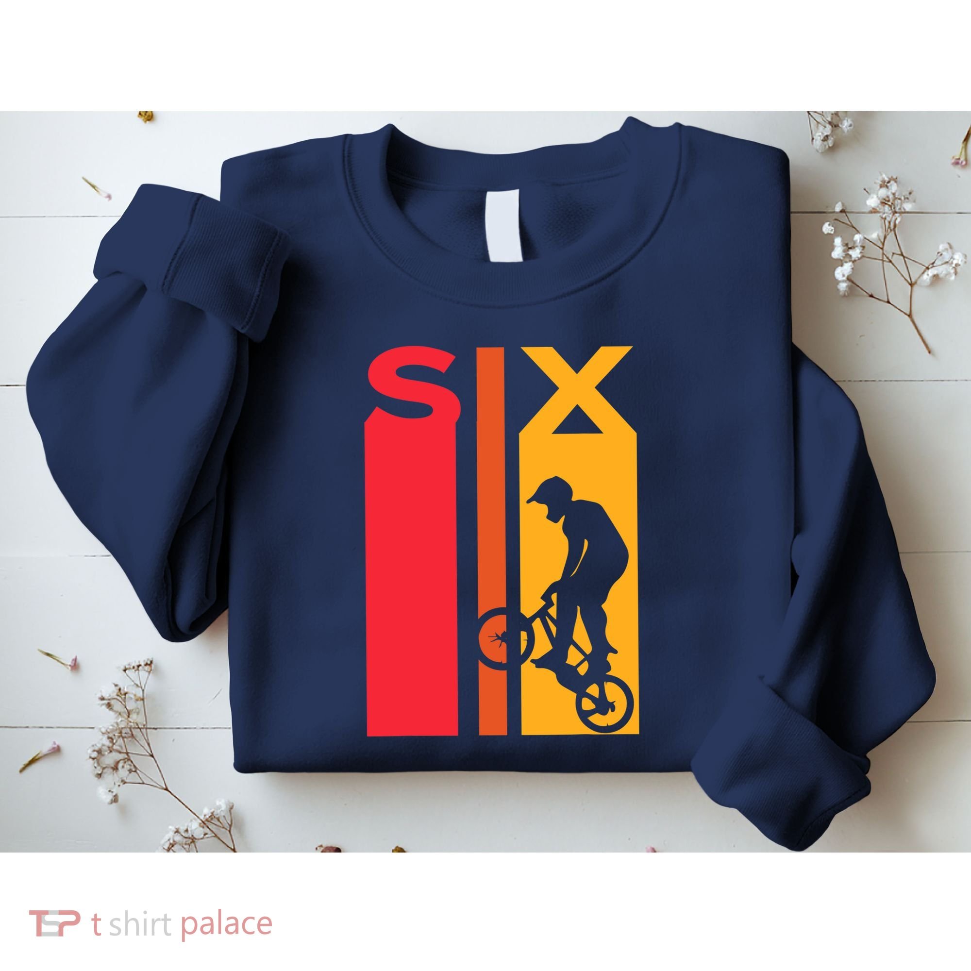 6th Birthday 6 Years Old Bmx Bike Lover Bday Funny Sweatshirt