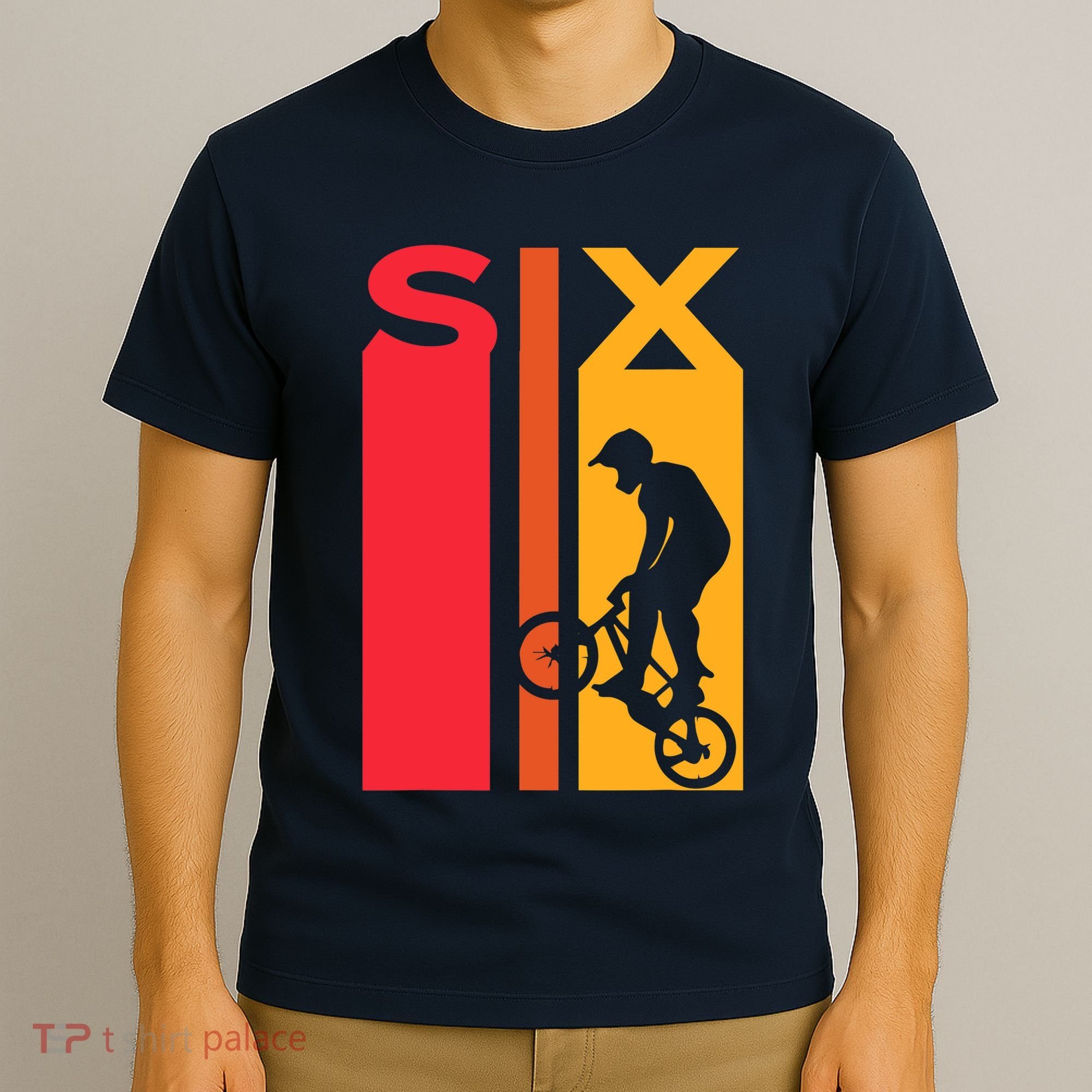 6th Birthday 6 Years Old Bmx Bike Lover Bday Funny T-Shirt