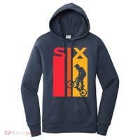 6th Birthday 6 Years Old Bmx Bike Lover Bday Funny Women's Hoodie thumb 0
