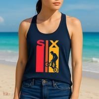 6th Birthday 6 Years Old Bmx Bike Lover Bday Funny Women's Tank Top thumb 2