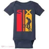 6th Birthday 6 Years Old Bmx Bike Lover Bday Funny Baby Bodysuit thumb 0