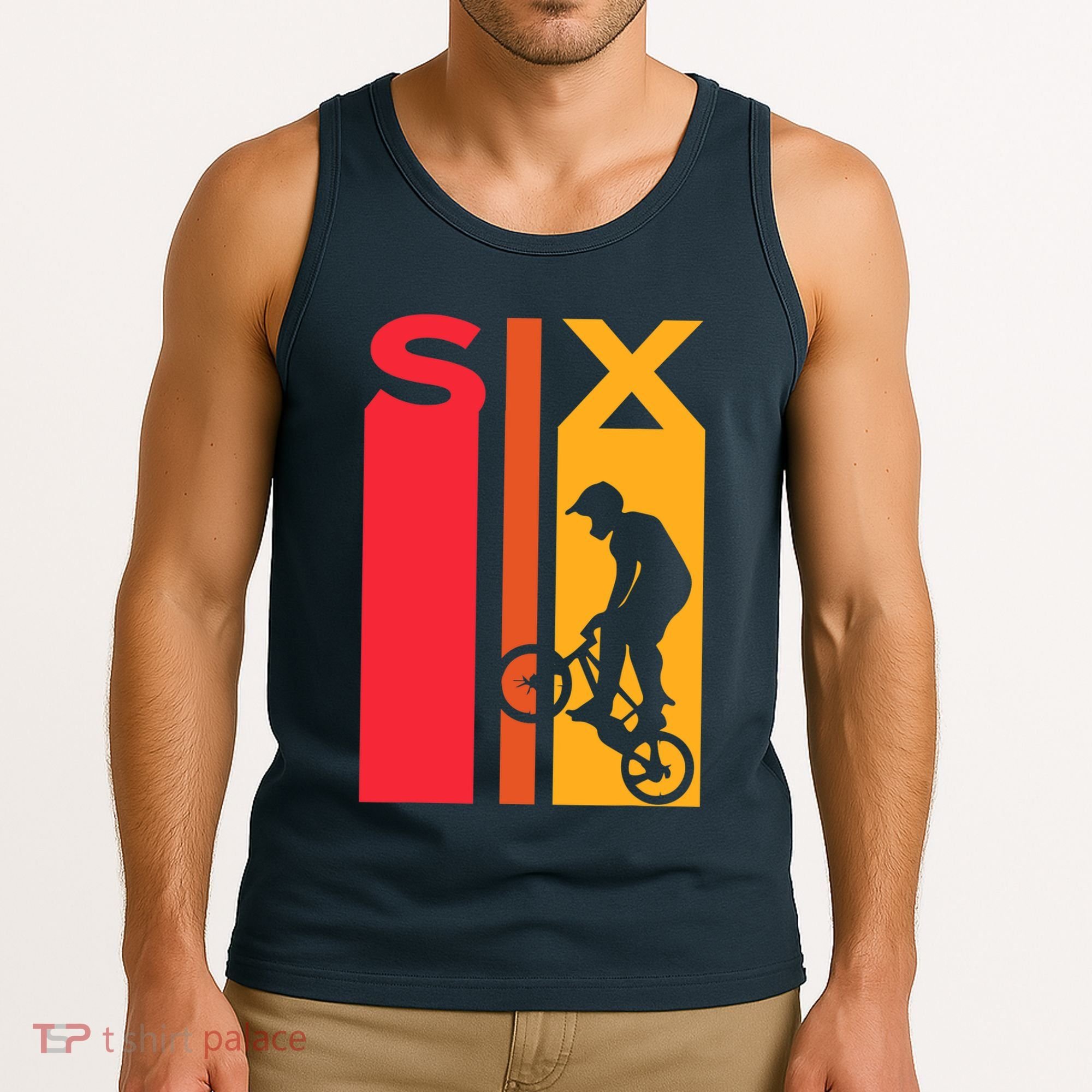 6th Birthday 6 Years Old Bmx Bike Lover Bday Funny Tank Top