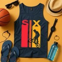 6th Birthday 6 Years Old Bmx Bike Lover Bday Funny Tank Top thumb 4