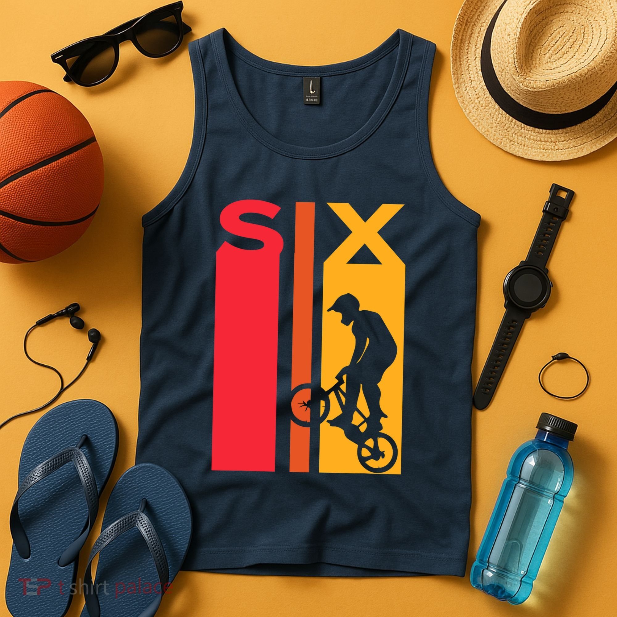6th Birthday 6 Years Old Bmx Bike Lover Bday Funny Tank Top