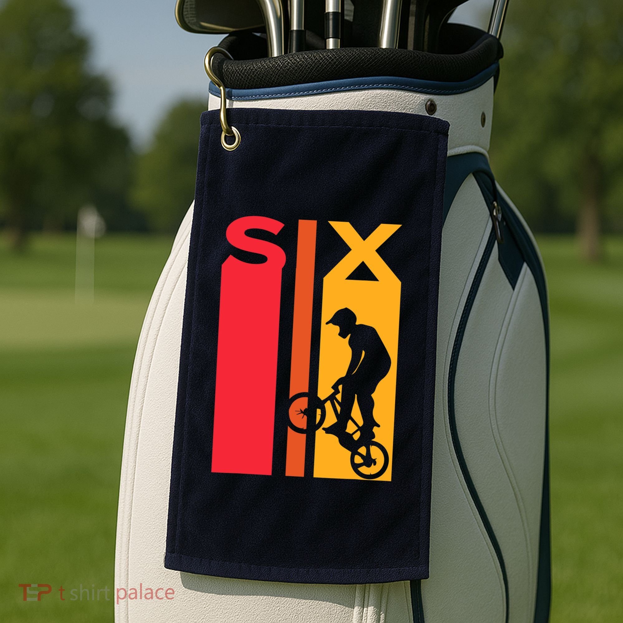 6th Birthday 6 Years Old Bmx Bike Lover Bday Funny Golf Towel