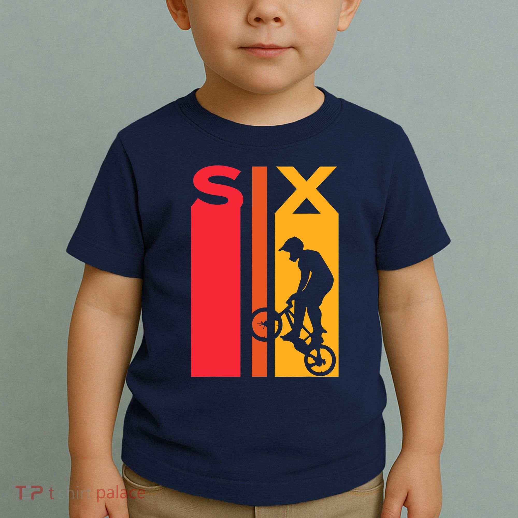 6th Birthday 6 Years Old Bmx Bike Lover Bday Funny Toddler T-Shirt