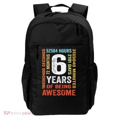 6th Birthday 6 Years Old Vintage Retro 72 Months Backpack