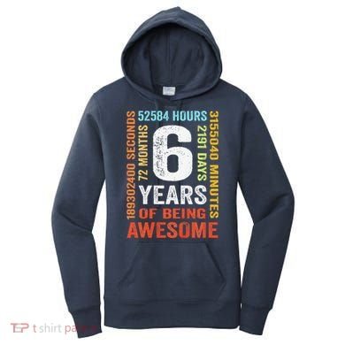 6th Birthday 6 Years Old Vintage Retro 72 Months Women's Hoodie