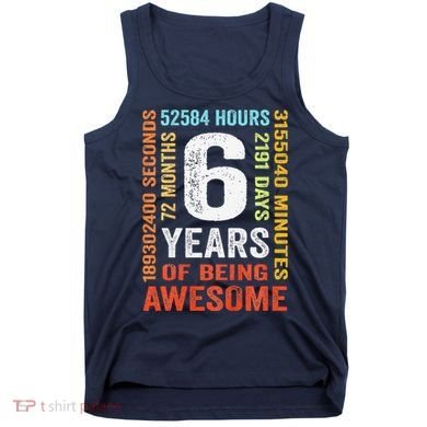 6th Birthday 6 Years Old Vintage Retro 72 Months Tank Top